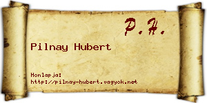 Pilnay Hubert névjegykártya